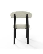 2 chaises Lina velours tramé crèmes - 56x55x77 cm