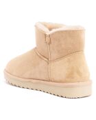 Boots fourrées en Cuir Nubuck Iris beiges