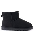 Boots fourrées en Cuir Nubuck Marina noires