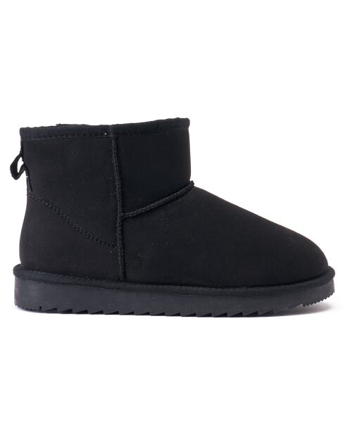 Boots fourrées en Cuir Nubuck Marina noires