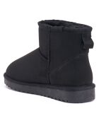 Boots fourrées en Cuir Nubuck Marina noires