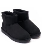Boots fourrées en Cuir Nubuck Marina noires