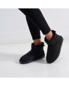 Boots fourrées en Cuir Nubuck Marina noires