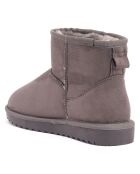 Boots fourrées en Cuir Nubuck Marina grises