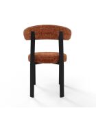 2 chaises Lina velours tramé terracotta - 56x55x77 cm