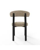 2 chaises Lina velours tramé taupe - 56x55x77 cm