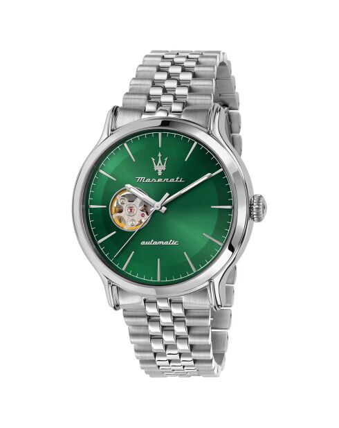 Montre Automatique Homme Epoque en Acier argentée