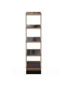 Etagère 5 niveaux Ivy verre fumé/bronze - 110x35x170.6 cm