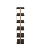 Etagère 6 niveaux Atlas bois noir/bronze - 110x35x170.6 cm