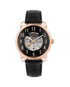 Montre Automatique Homme City en Cuir noire