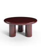 Table basse laquée Koda bordeaux - 80x80x37.5 cm