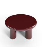 Table basse laquée Koda bordeaux - 80x80x37.5 cm