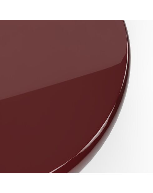 Table basse laquée Koda bordeaux - 80x80x37.5 cm