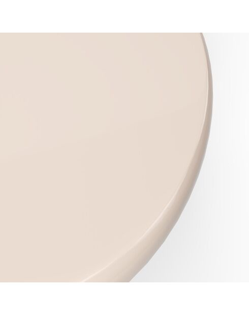 Table basse laquée Koda crème - 80x80x37.5 cm