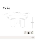 Table basse laquée Koda crème - 80x80x37.5 cm