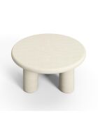 Table basse microciment Koda crème - 80x80x37.5 cm
