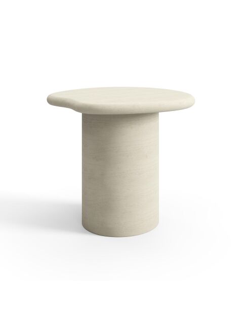 Table basse microciment Alko crème - 48x48x45 cm
