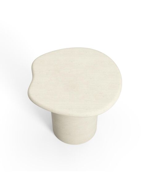 Table basse microciment Alko crème - 48x48x45 cm