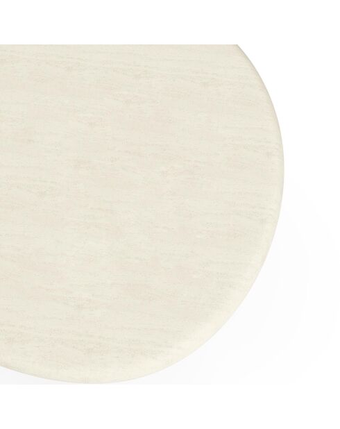 Table basse microciment Alko crème - 48x48x45 cm