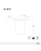 Table basse microciment Alko crème - 48x48x45 cm