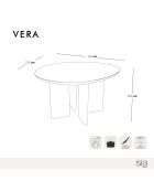 Table à manger Vera chêne clair - 140x120x78.5 cm