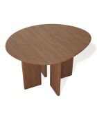 Table à manger Vera noyer - 140x120x78.5 cm