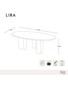 Table à manger Lira chêne clair - 220x110x76 cm