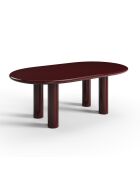 Table à manger laquée XL Tobi bordeaux - 200x110x76 cm