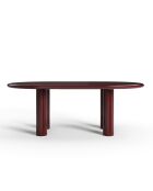 Table à manger laquée XL Tobi bordeaux - 200x110x76 cm
