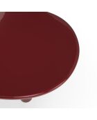 Table à manger laquée XL Tobi bordeaux - 200x110x76 cm