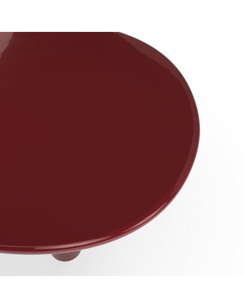 Table à manger laquée XL Tobi bordeaux - 200x110x76 cm