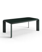 Table à manger laquée Lula vert foncé - 200x100x76 cm