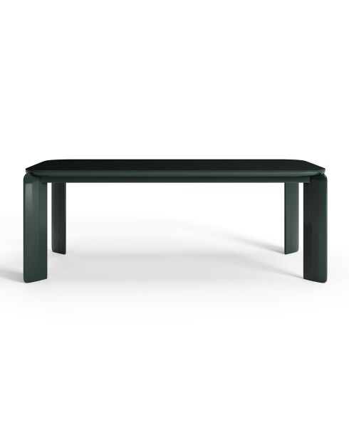 Table à manger laquée Lula vert foncé - 200x100x76 cm