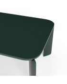 Table à manger laquée Lula vert foncé - 200x100x76 cm