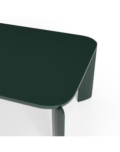 Table à manger laquée Lula vert foncé - 200x100x76 cm