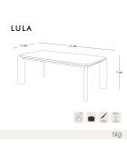 Table à manger laquée Lula vert foncé - 200x100x76 cm