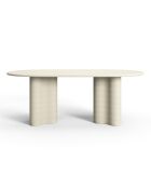 Tavolo da pranzo XL in microcemento Eolia crema - 200x100x76,5 cm