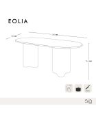 Tavolo da pranzo XL in microcemento Eolia crema - 200x100x76,5 cm