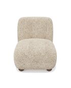 Fauteuil Yumi tissu bouclette beige - 66x76x76 cm