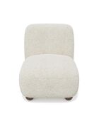 Fauteuil Yumi tissu bouclette crème - 66x76x76 cm