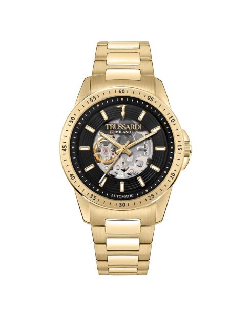 Montre Automatique Homme Hawk en Acier dorée
