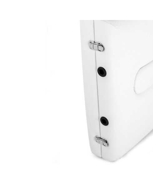 TDM102 witte opvouwbare massagetafel met 2 zones - 215×80,5 × (62-84,5) cm