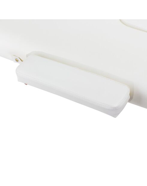 TDM102 witte opvouwbare massagetafel met 2 zones - 215×80,5 × (62-84,5) cm
