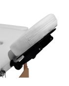 TDM102 witte opvouwbare massagetafel met 2 zones - 215×80,5 × (62-84,5) cm