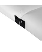 TDM102 witte opvouwbare massagetafel met 2 zones - 215×80,5 × (62-84,5) cm
