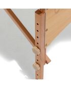 TDM102 witte opvouwbare massagetafel met 2 zones - 215×80,5 × (62-84,5) cm