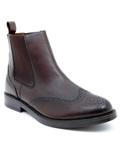 Chelsea Boots en Cuir Arnuba marron clair