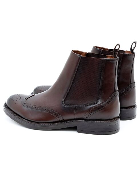 Chelsea Boots en Cuir Arnuba marron clair