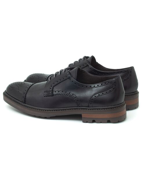 Derbies en Cuir Baxmen noires