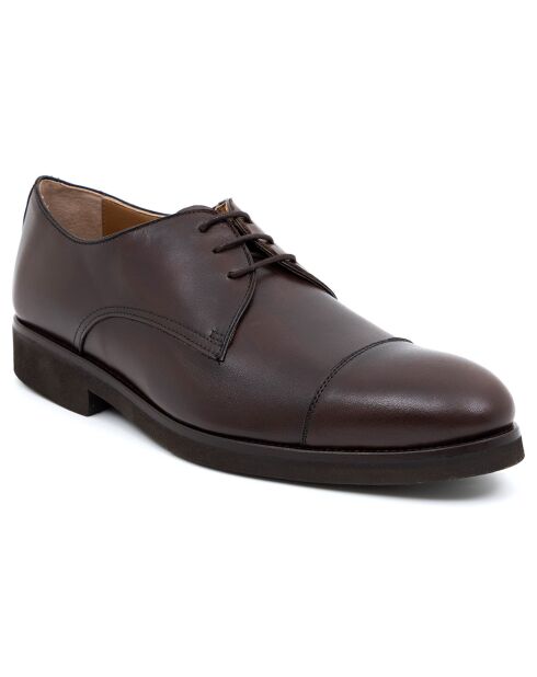 Derbies en Cuir Frak marron
